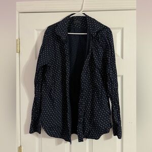 Saks Fifth Avenue Navy Patterned Men’s Dress Shirt